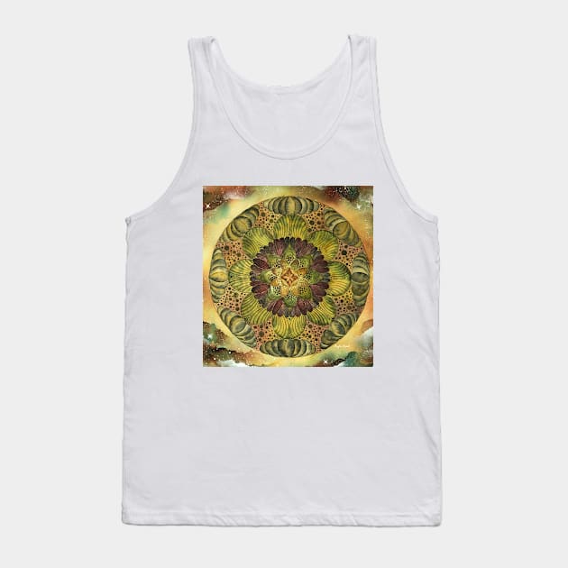 Earthy Mandala Heart Tank Top by amyliafaizalart